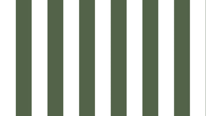 Big Stripes - White/Olive Green X-Large