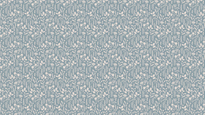 TAPETE BLUMENBETT TAUBE – BLAU