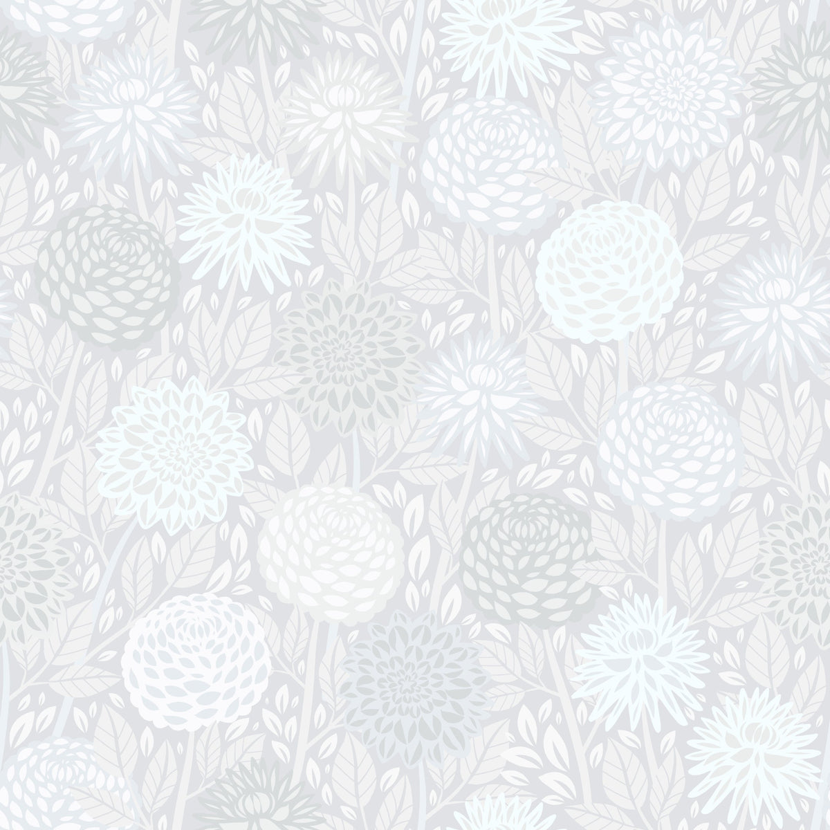 TAPETE DAHLIA DREAM COOL – GRAU