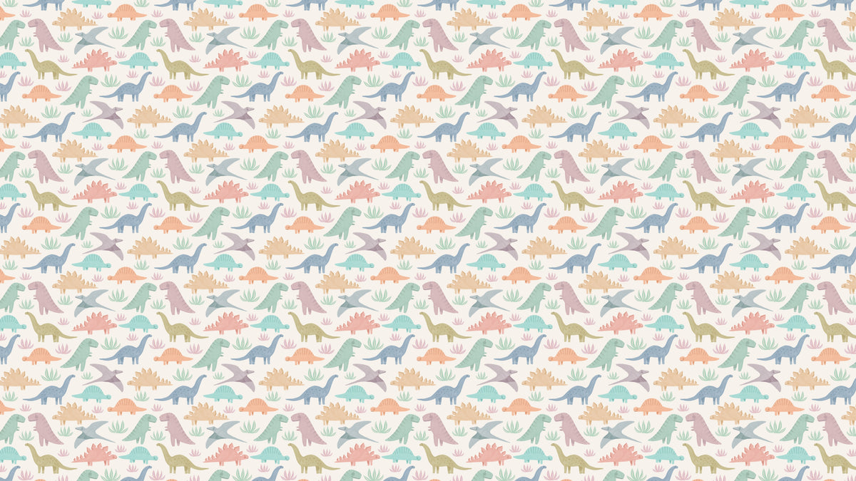 Pastel Dinosaurs - OffWhite