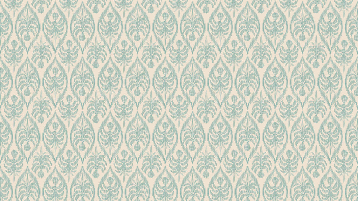 Ikat-Palme – Aqua