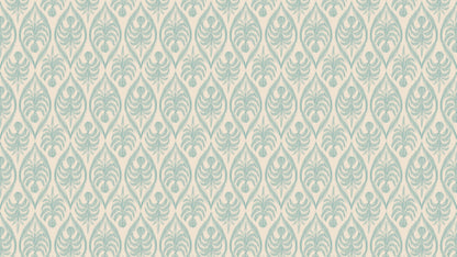 Ikat-Palme – Aqua