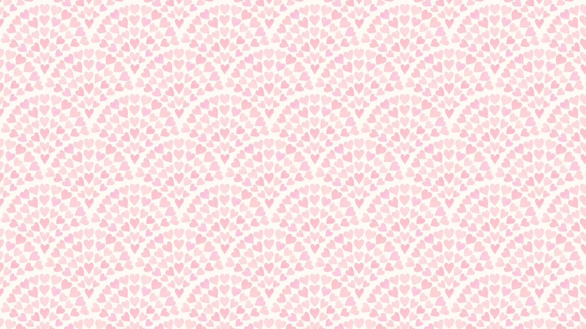 WALLPAPER SCALLOP HEARTS - PINK