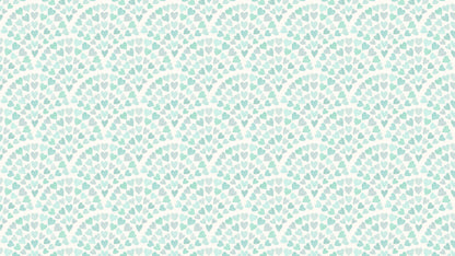 Scallop Hearts - Aqua