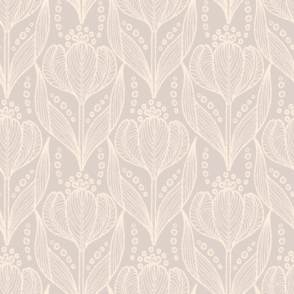 WALLPAPER CROCUS - PEARL GRAY