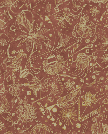 WALLPAPER FLORALIES - AMBER