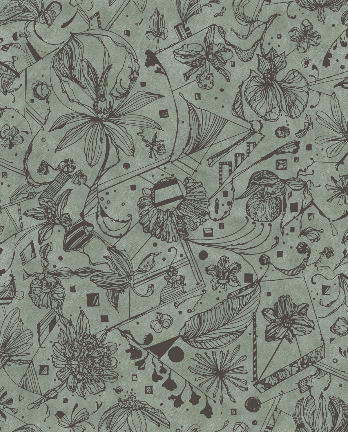 TAPET FLORALIES - GRÖN