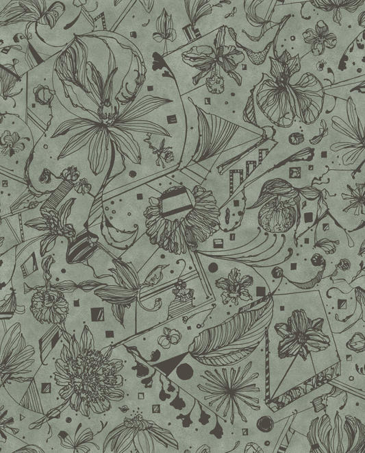 WALLPAPER FLORALIES - GREEN