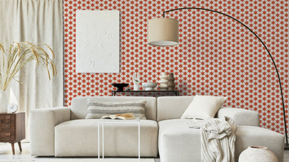 WALLPAPER ML;S STARS - WHITE/RED