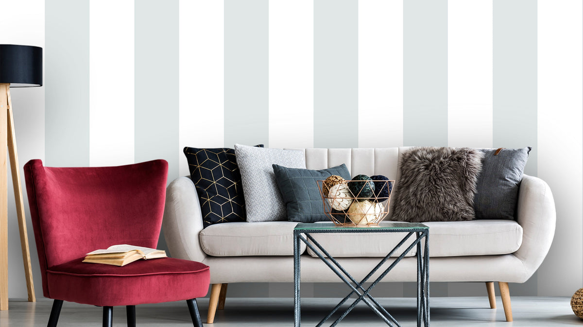 Big Stripes - White/Grey
