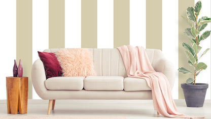 Big Stripes - Vit/Beige