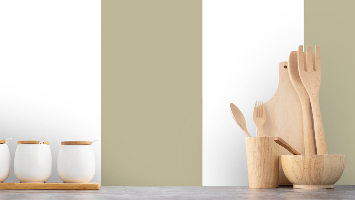 Große Streifen – Weiß/Beige