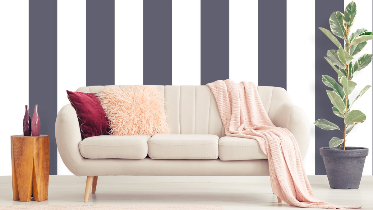 Big Stripes - Vit/Lila