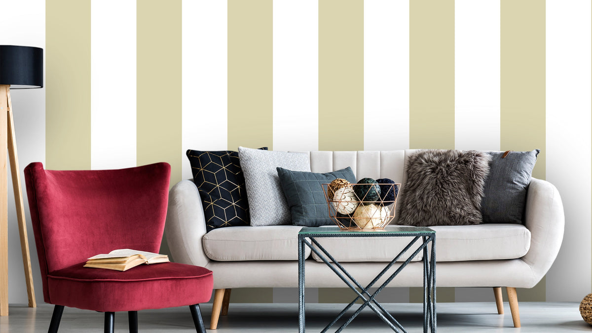 Big Stripes - White/Beach yellow