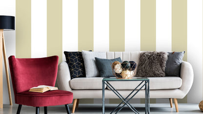 Big Stripes - White/Beach yellow