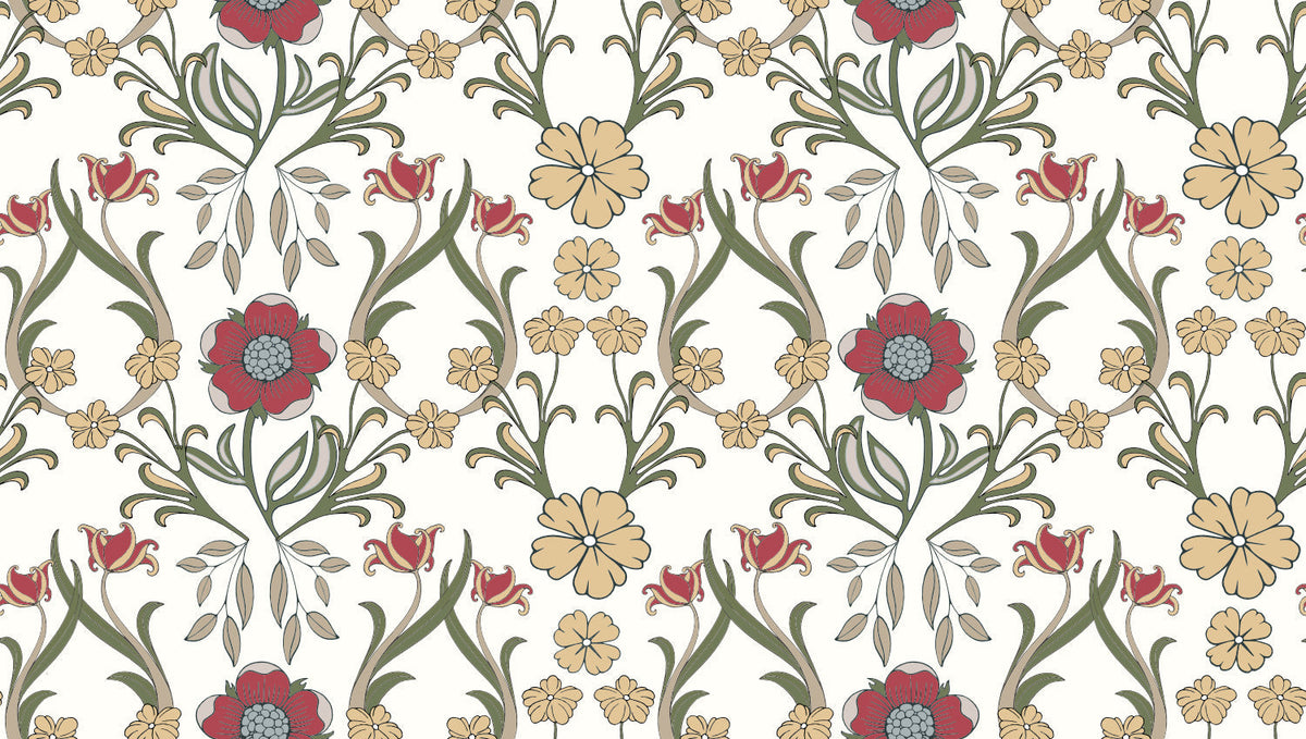 WALLPAPER LAUGHTER AND FORGETTING - WHITE/MULTI-COLOR