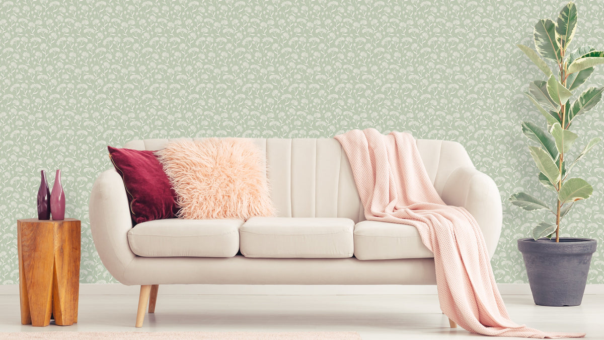 WALLPAPER MEADOW PISTACHIO - GREEN