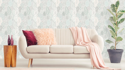 WALLPAPER AGATE MARBLE - GRAY