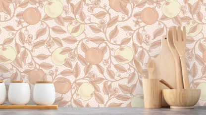 WALLPAPER ORANGE BLOSSOM SUNLIT - PINK