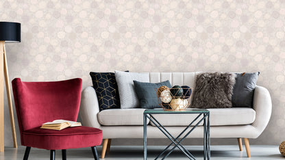 TAPETE DAHLIA DREAM – WARMES BEIGE/PASTELL
