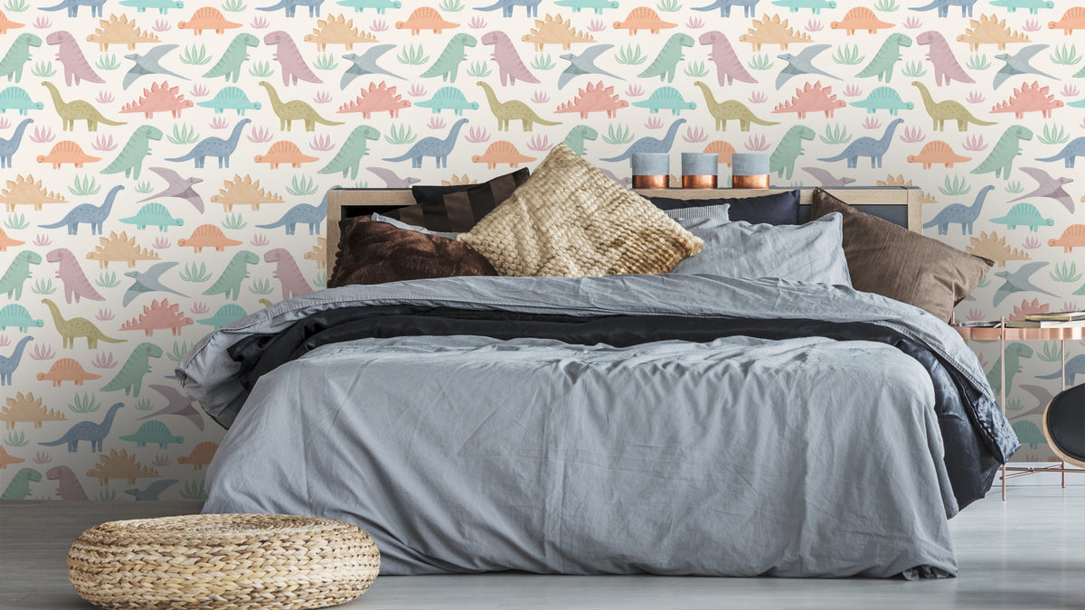 Pastel Dinosaurs - OffWhite