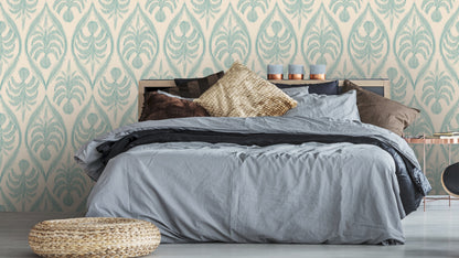 Ikat-Palme – Aqua