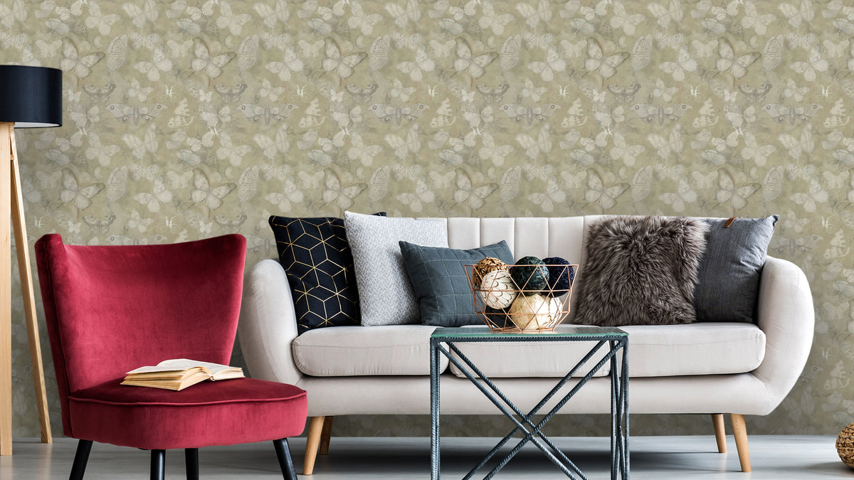 WALLPAPER MARIPOSA - KHAKI