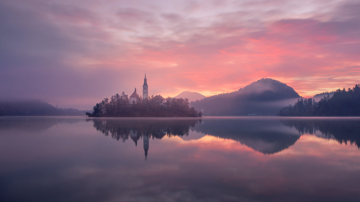 Sunrise on Lake Bled