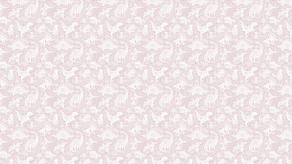 TAPETE VOLKSKUNST DINOSAURIER – HALBTROPFEN ROSA – ROSA