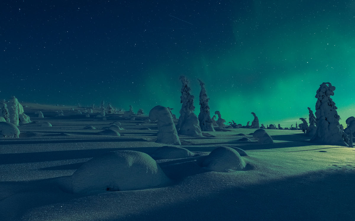 When moonlight meet polar lights