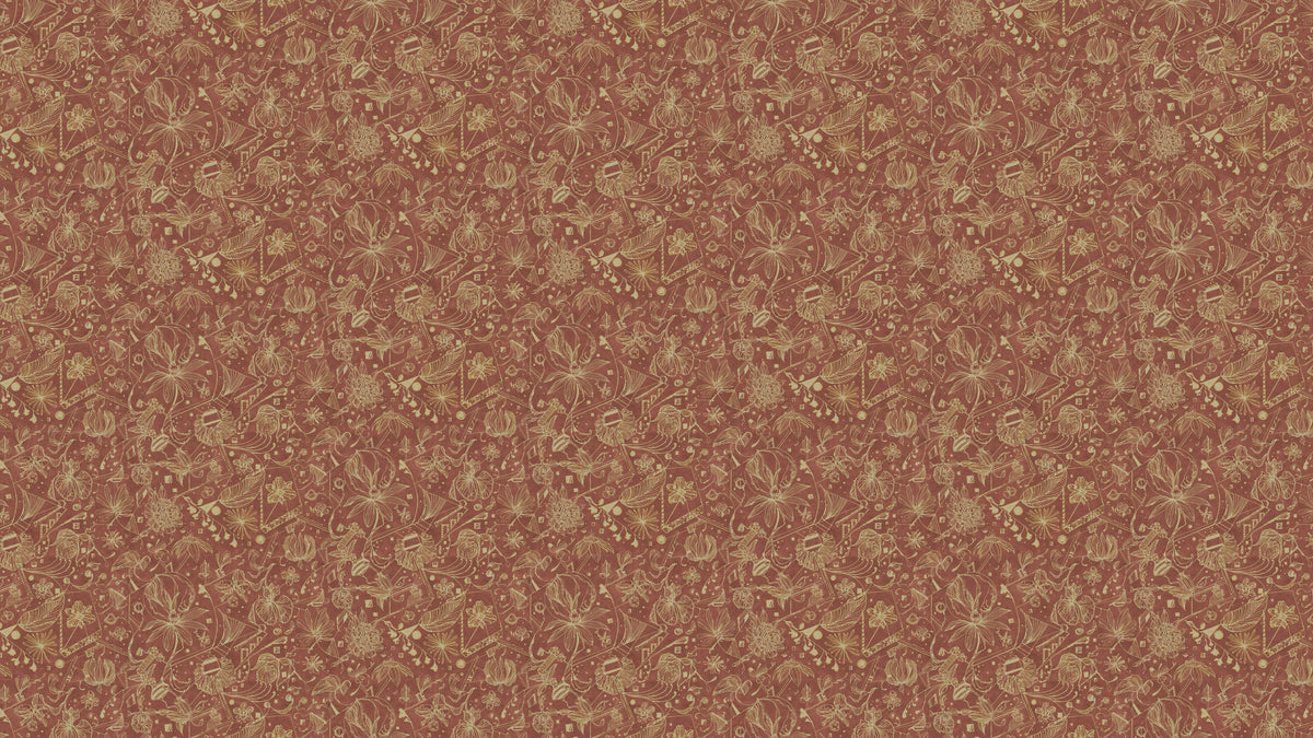 WALLPAPER FLORALIES - AMBER