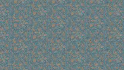 WALLPAPER FLORALIES - BLUE GRAPEFRUIT