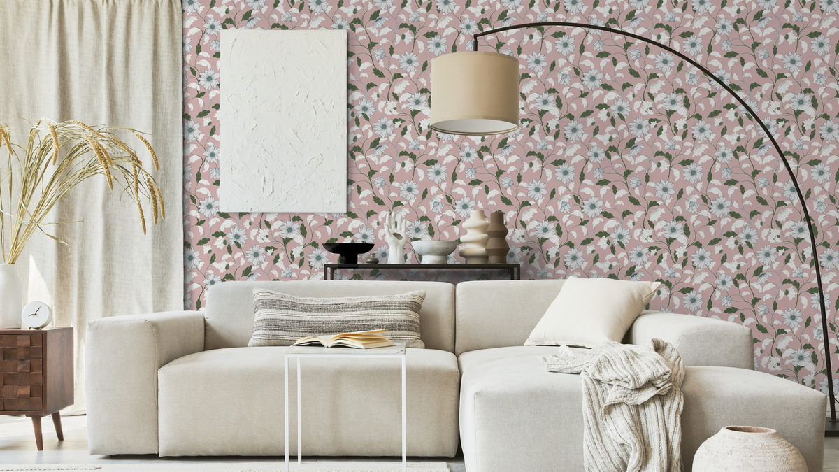 WALLPAPER GLORIA - PINK/GREEN