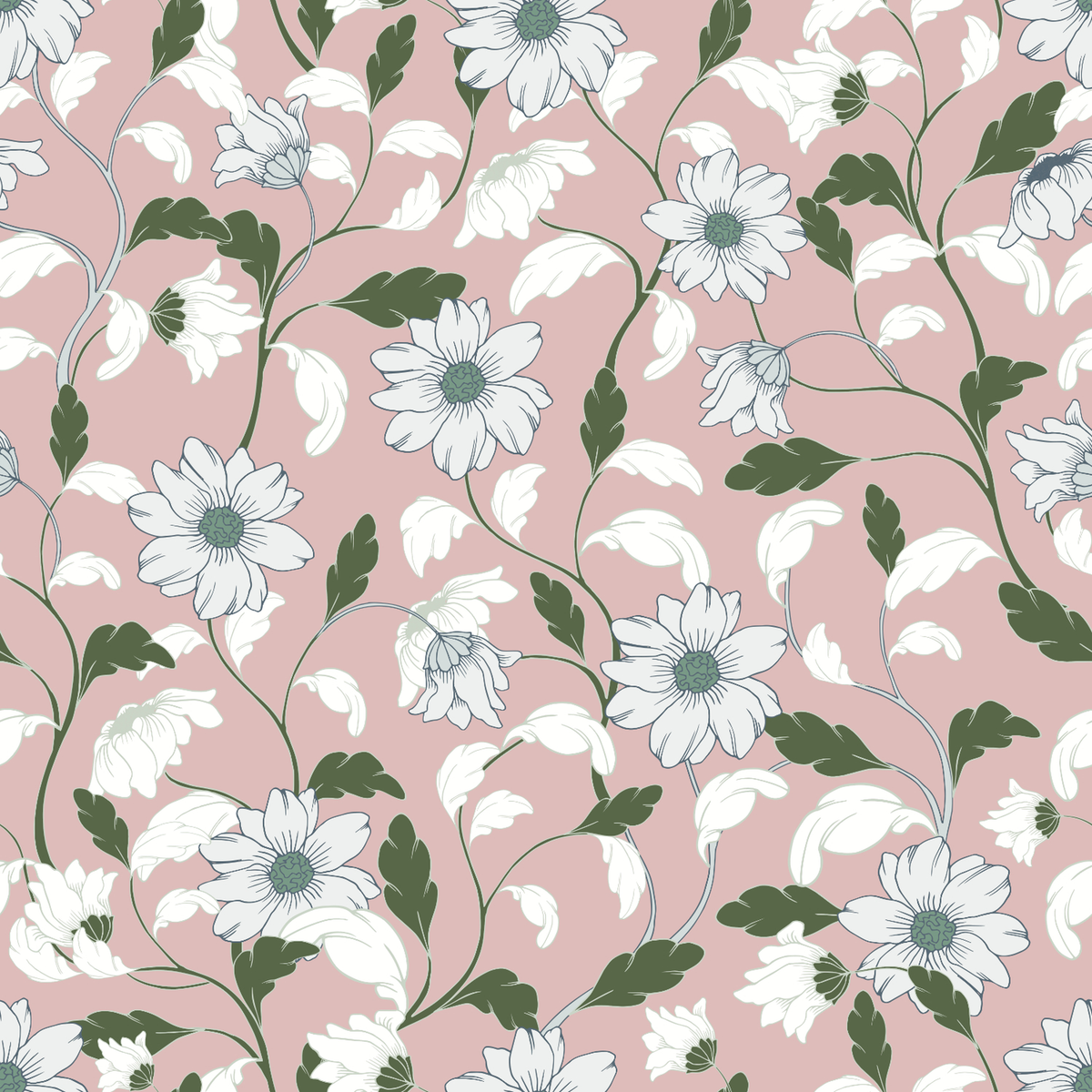 WALLPAPER GLORIA - PINK/GREEN