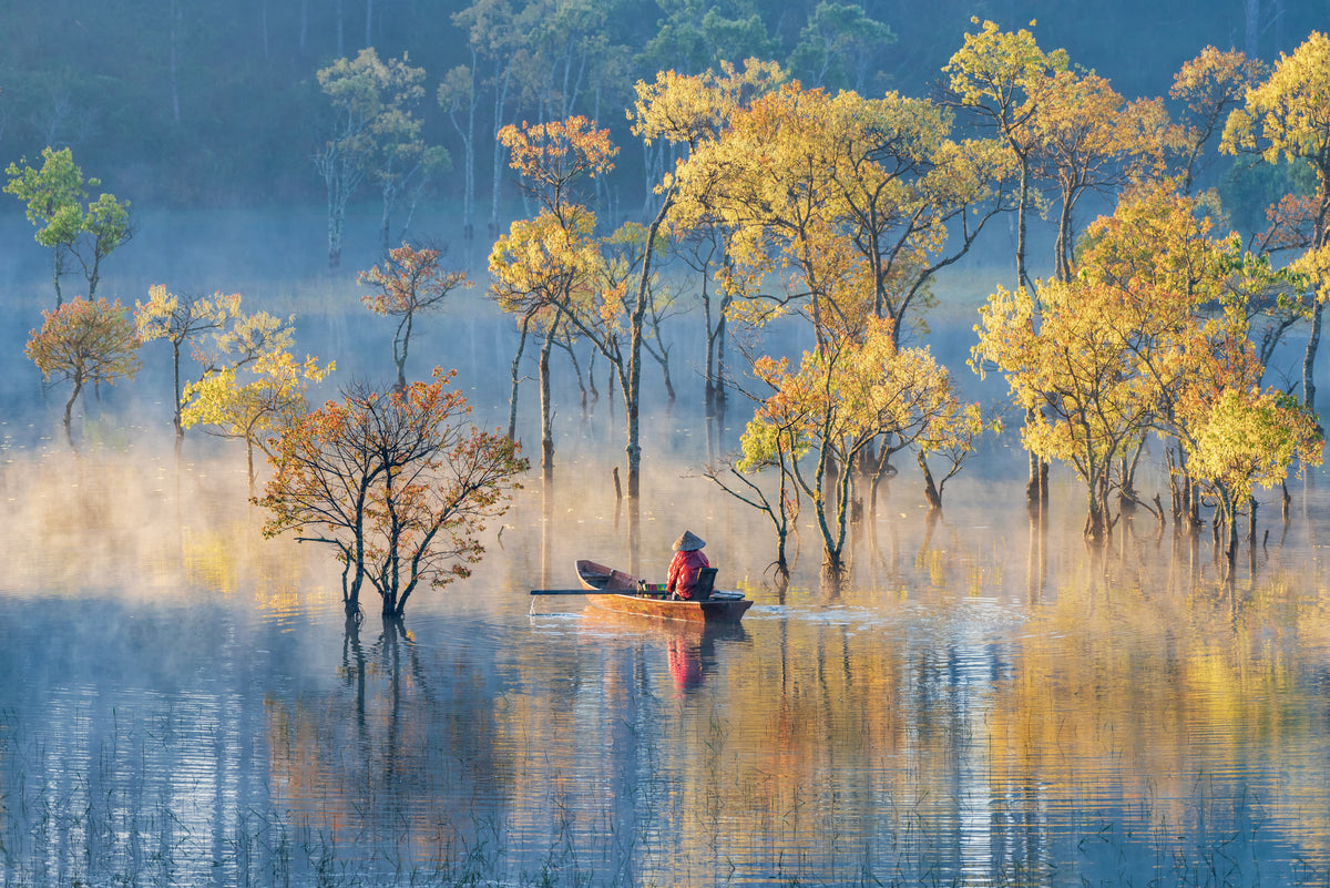 the lonely fisherman man