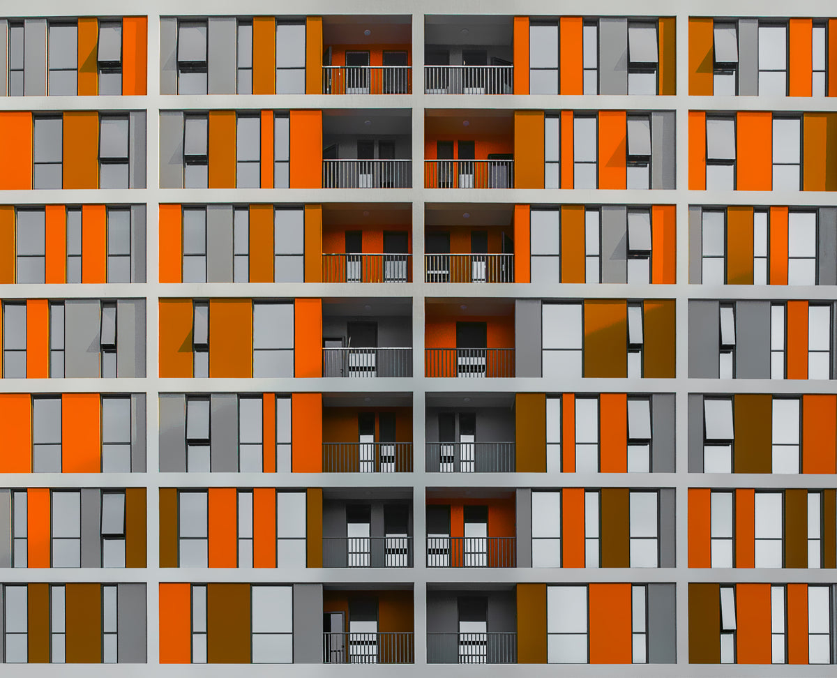 Farbige Fassade