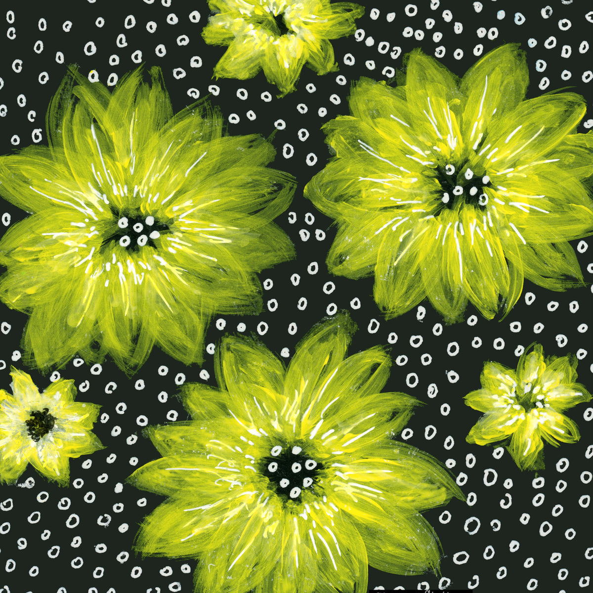 Chiffon-Blumen-Gelb-Aquarell