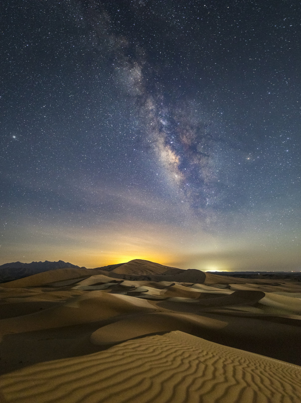 Arabisches Land bei Nacht