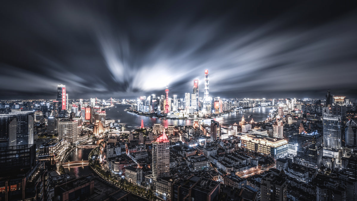 Starker Wind in Shanghai