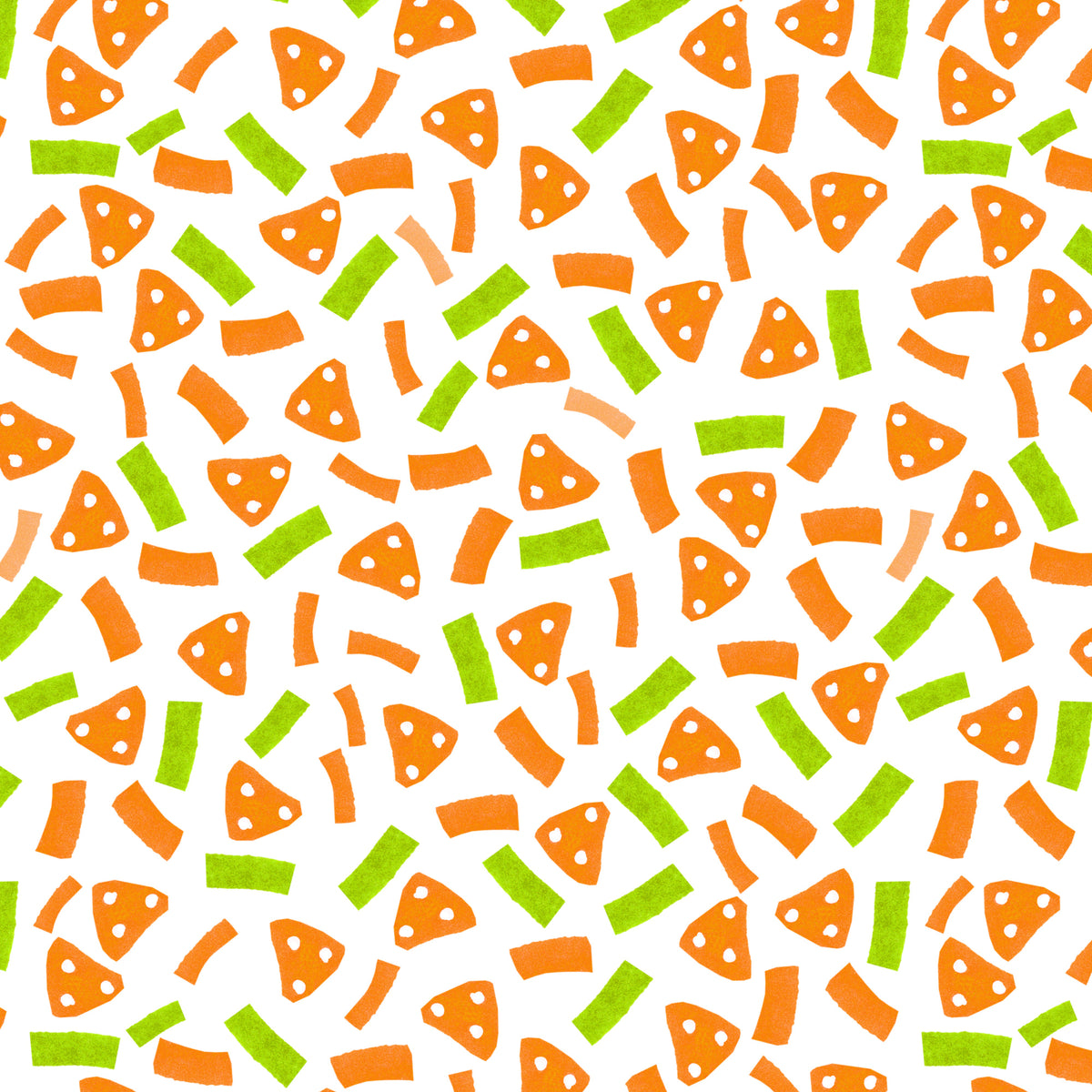 Geometrische Markierungen Marine-Orange-Grün