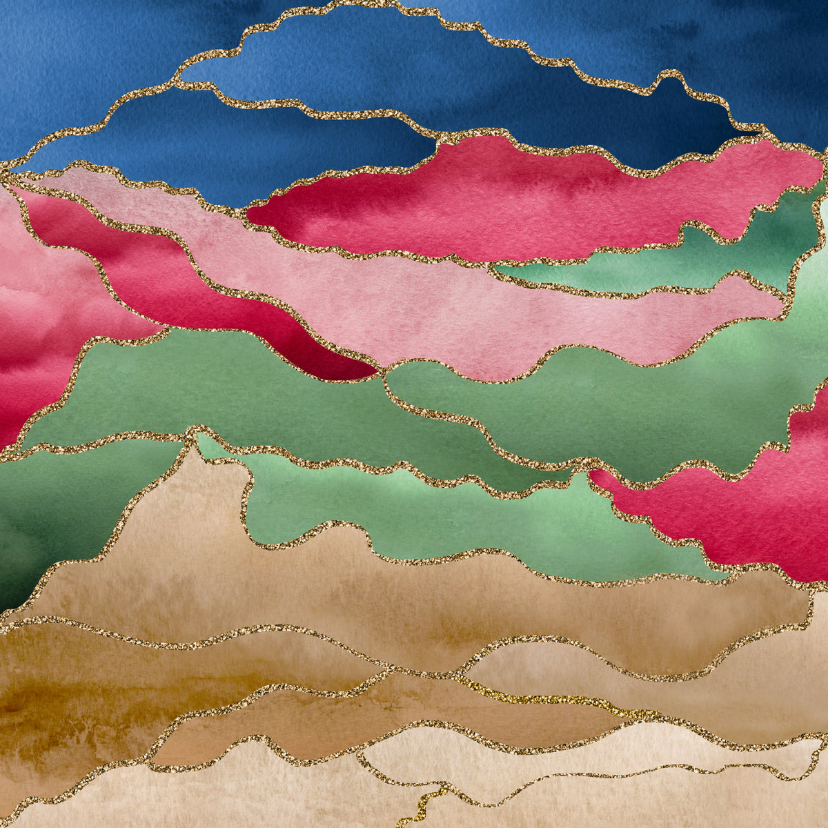 Abstrakte Aquarelllandschaft