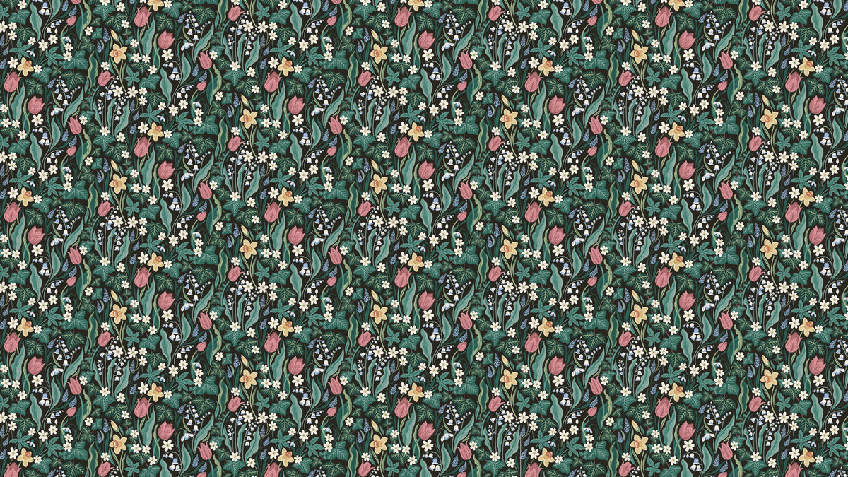 Danger Garden - half drop Nighttime - Multicolored
