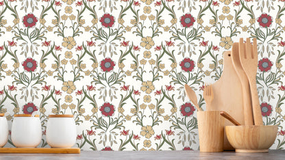 WALLPAPER LAUGHTER AND FORGETTING - WHITE/MULTI-COLOR