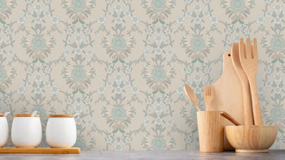 TAPETE SERENDIPITY – APRIKOSENBEIGE/MEHRFARBIG