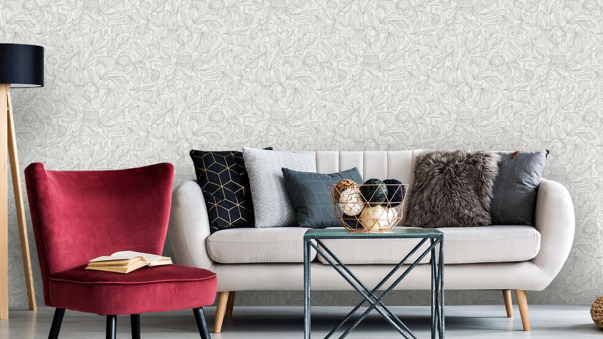 Linien – Beige und warmes Hellgrau