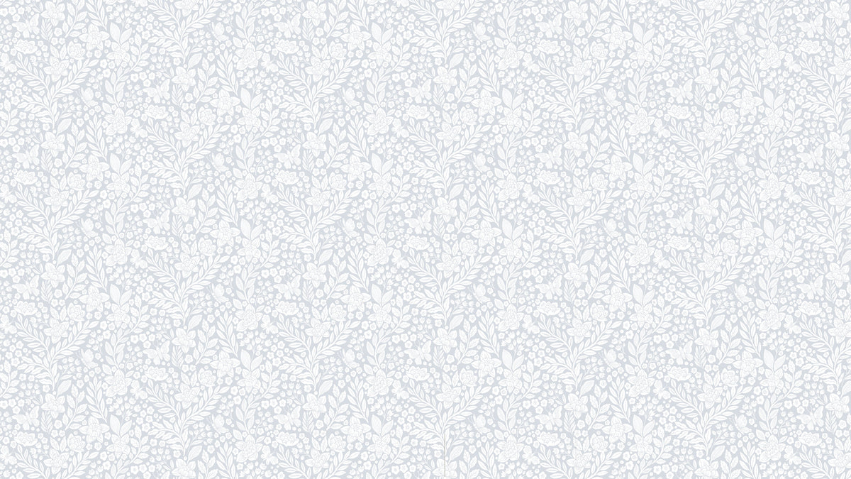 Butterfly Garden half drop - Cool Grey