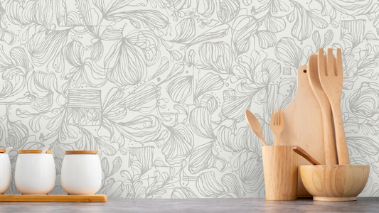 Linien – Beige und warmes Hellgrau